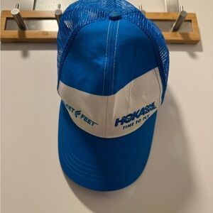 Vintage Hoka One One Blue and White Running Cap